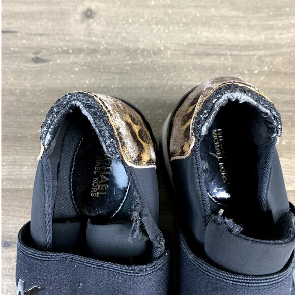 Womens Michael Kors MK Animal Print Wedge Slip On Sneakers 6.5 M - Picture 13 of 16